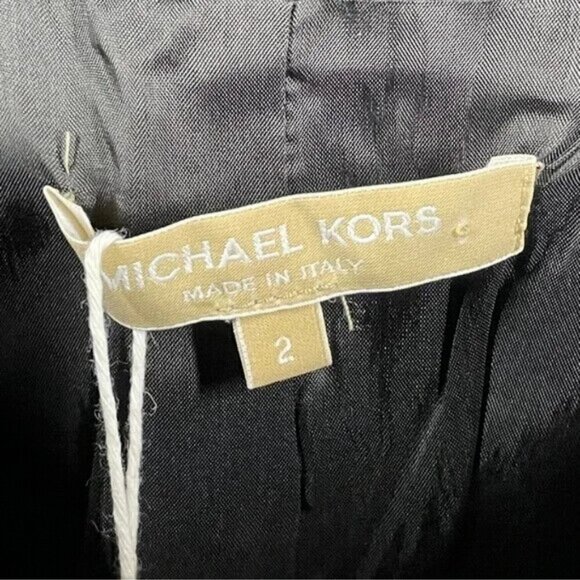 NEW Michael Kors Pencil Skirt Womens 2 black silk straight vintage designer - Picture 4 of 11